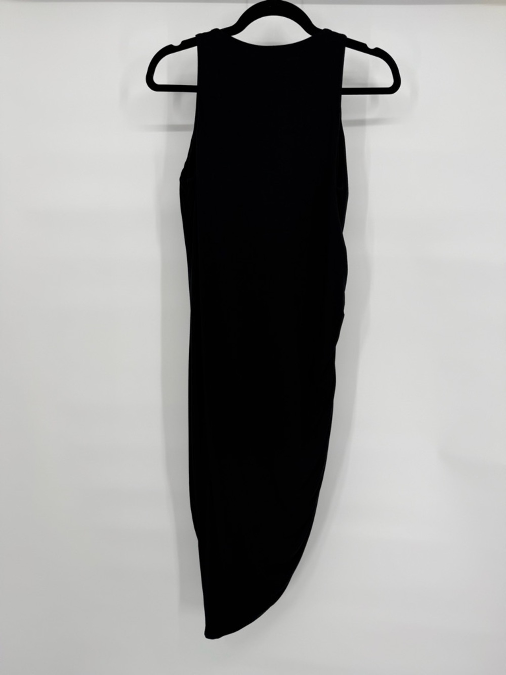 Halara Bodycon Midi Little Black Dress Ruched Side Stretch Minimalist Sexy Beach - Picture 7 of 13